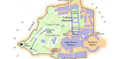 Карта музејима Ватикана и сикстинске капеле
