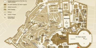 Карта налазишта канцеларија Ватикана 